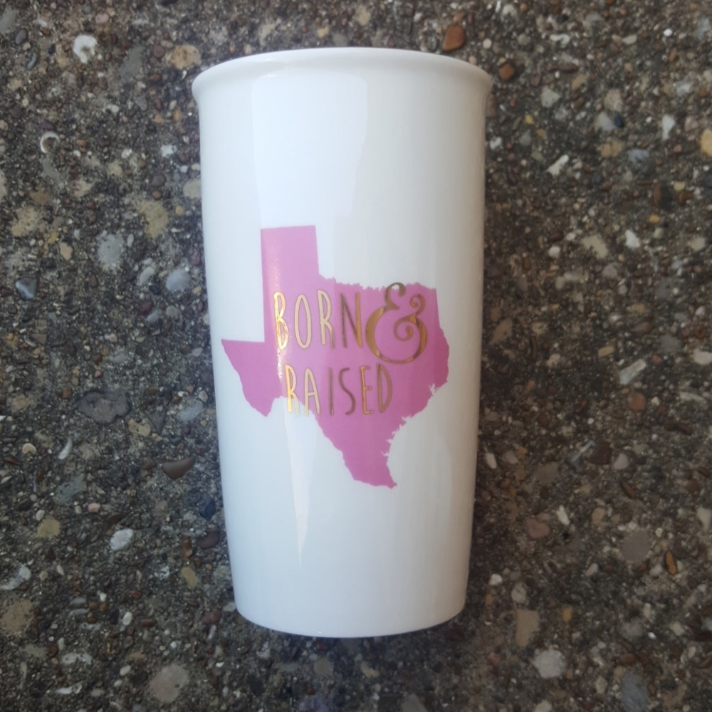 Mary Square Texas Born & Raised Ceramic Travel Mug